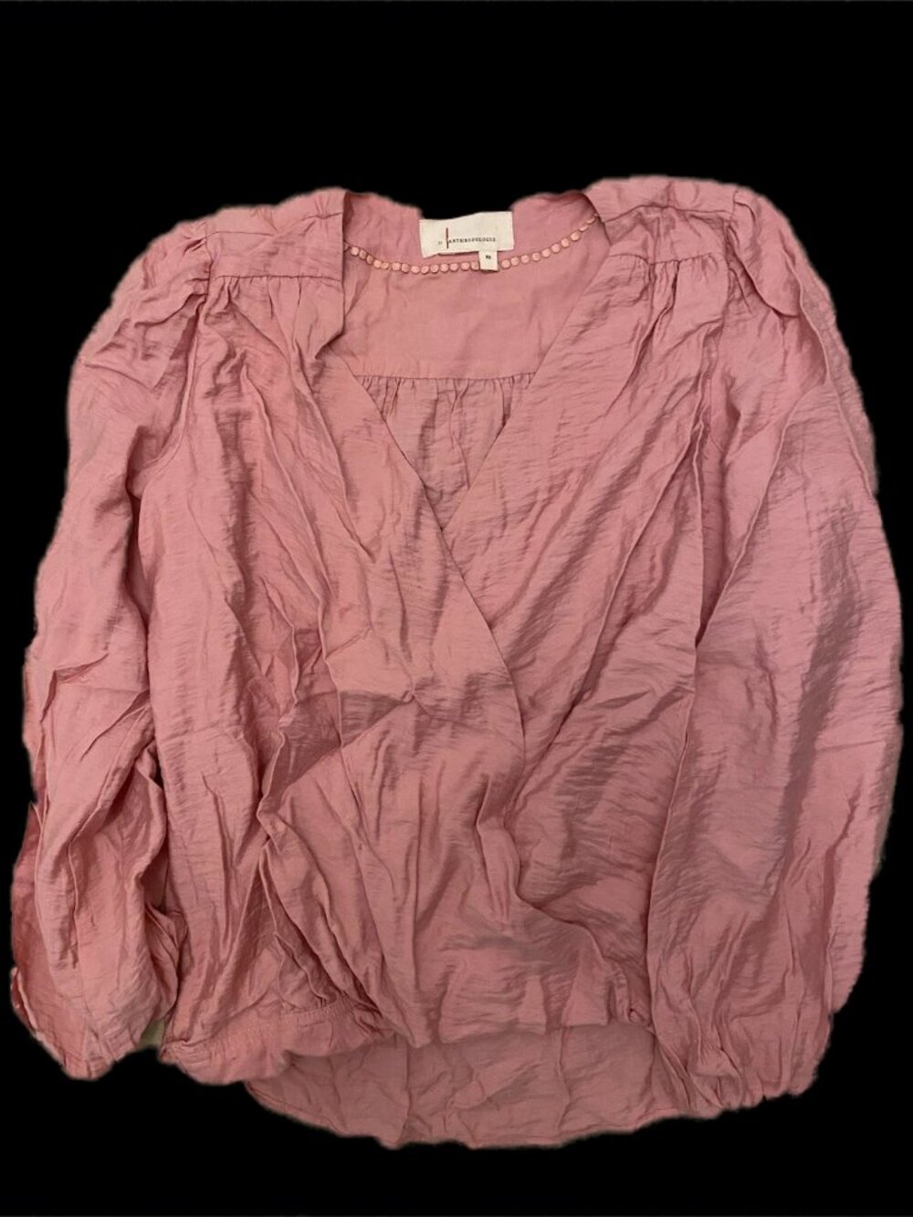 Anthropologie Women's Long Sleeve V-Neck Blouse